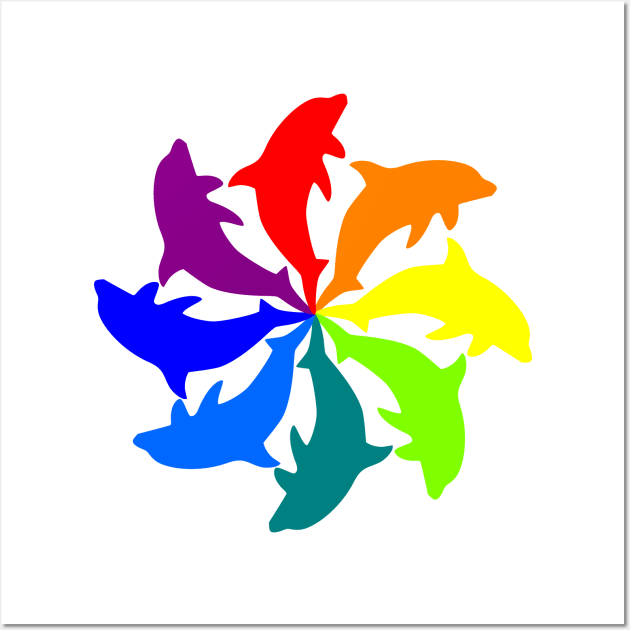 Dolphin Color Wheel Wall Art by Shrenk